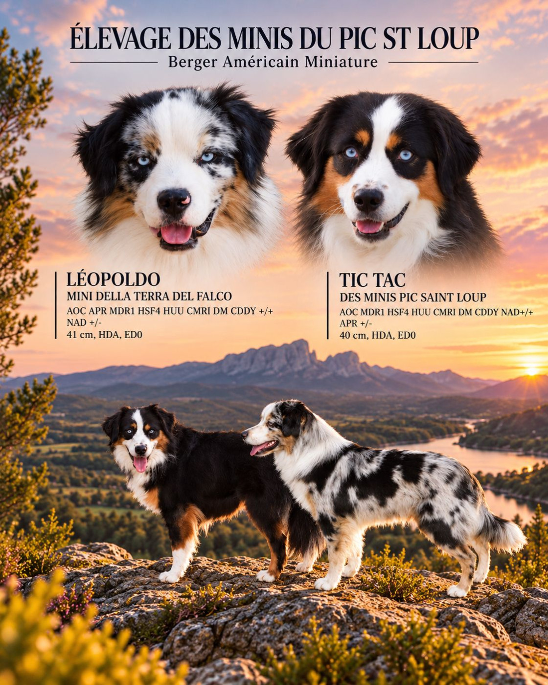 Chiot Berger Américain Miniature  Des Minis Du Pic Saint Loup